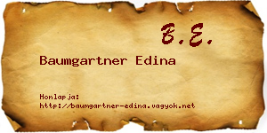 Baumgartner Edina névjegykártya